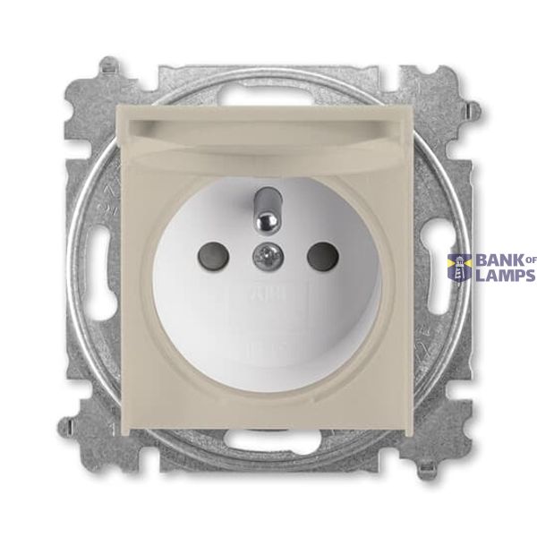 5519H-A02397 18 Socket Outlets with Hinged Lid beige - Levit image 1