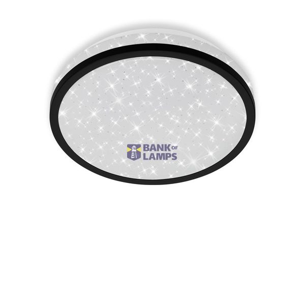 LED ceiling light with starry sky decor, black, LED/10W image 1