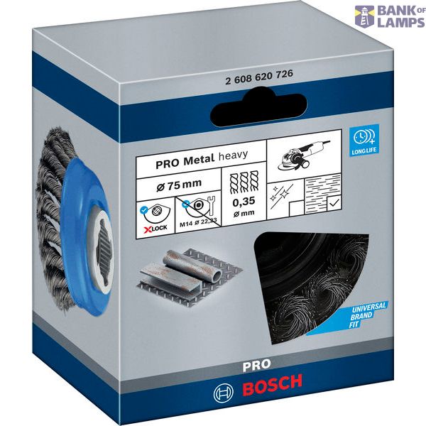 X-LOCK Cup brushes Knotted 75mm Steel 0.35mm image 1