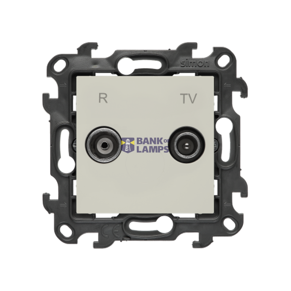 SOON ON SALE, RTV final aerial socket, separated, (module), Simon 24, IP20/IP44, cashmere image 1