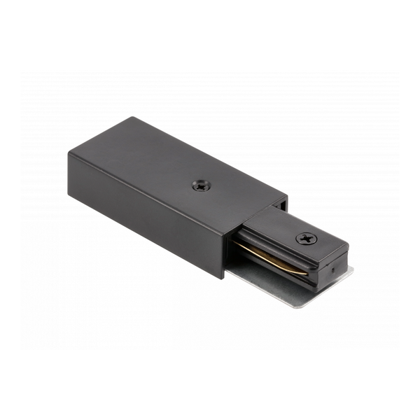 Power supply connector for 1-phase track, black image 1