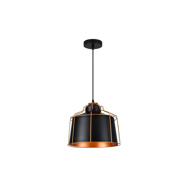 Ceiling fixture GOA ,3512, AC220-240V,50/60Hz,1*E27, IP20, Diameter 32 CM,single, black/gold image 1