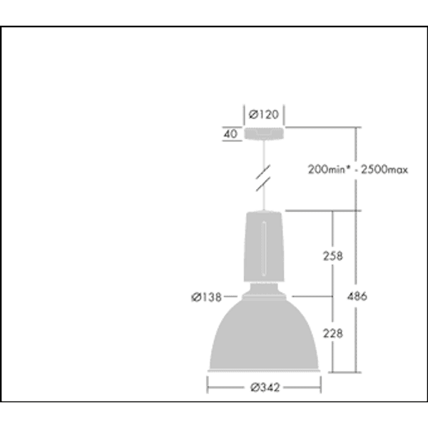 GLAC2 L LED2 9400-840 HFIX EC BK GL OP - Pendant LED luminaire image 3