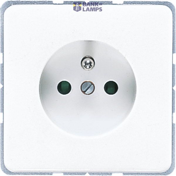 French/Belgian system socket, 16 A 0 V ~, plug-in terminals, without claws, Duroplast, CD series, alpine white image 1