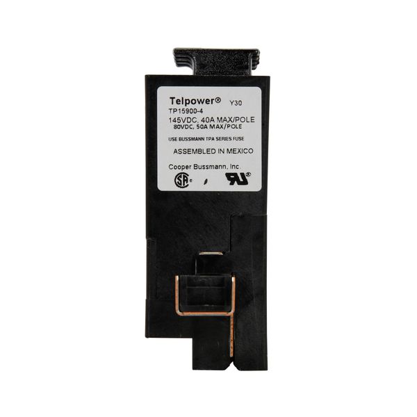 Eaton Bussmann series 1500 fuse disconnect switch, Modular design, 145 Vdc, 80 Vdc, 40A at 145 Vdc, 50A at 80 Vdc, Fusible, rear access, Four-pole image 4