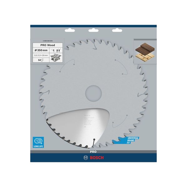 Optiline Wood circular saw blade 350 x 30 x 3,5 mm, 54 image 2