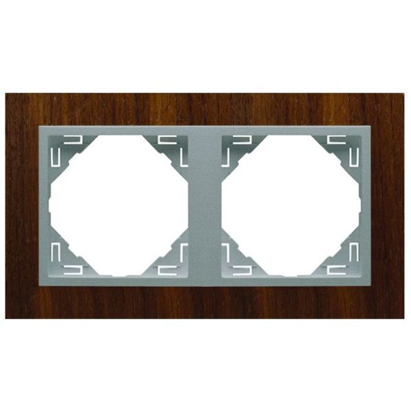 DOUBLE FRAME WALNUT-TREE/ALUMIUM image 1