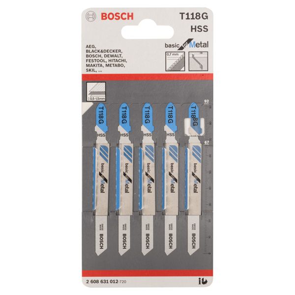 Jigsaw blade T 118 G Basic for Metal 5 pcs. image 2