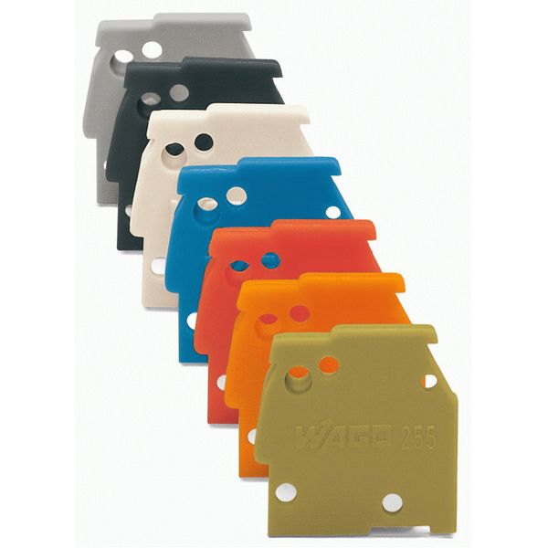 End plate snap-fit type 1 mm thick light gray image 2