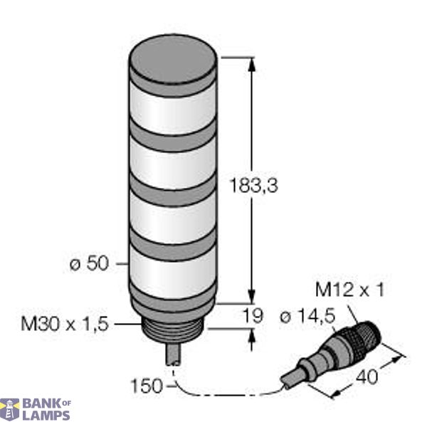 LED Signal Light Tower Light   TL50BYRGQP image 1