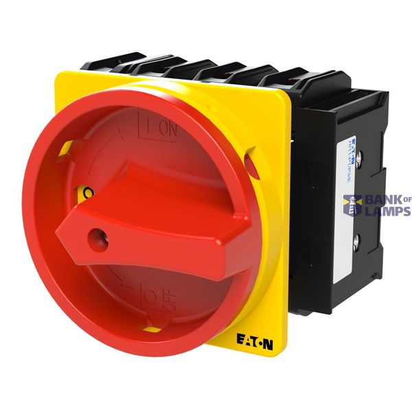 P3 Main switch, 80 A,Flush mounting, 4 pole, Form EA/SVB, Red, Door co image 2