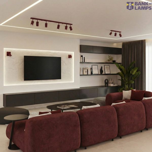 Wall lamp RING burgundy image 7
