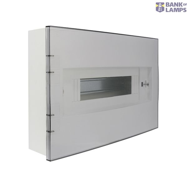 Surface-mounted distribution board KRN-12, N+PE, IP40, IK07 image 1