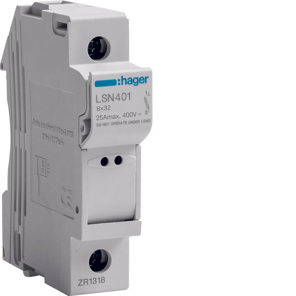 Fuse carrier 1P 25A 400V L32 1M image 1