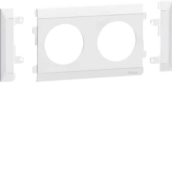 Frontplate modular socket outlet 2-gang image 1