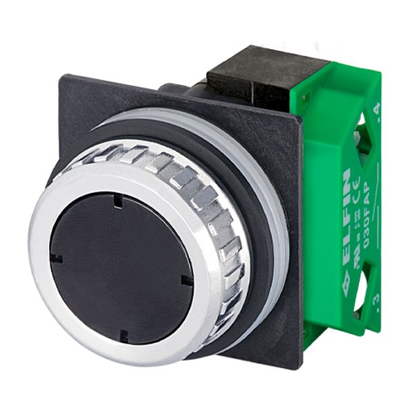 Push-button with guard, black, N.O. image 1