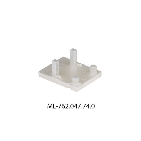 End cap for PH1 without hole, silver color, 1pc image 1