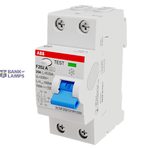 F202 A-40/0.03 CEBEC Residual Current Circuit Breaker 2P A type 30 mA image 1