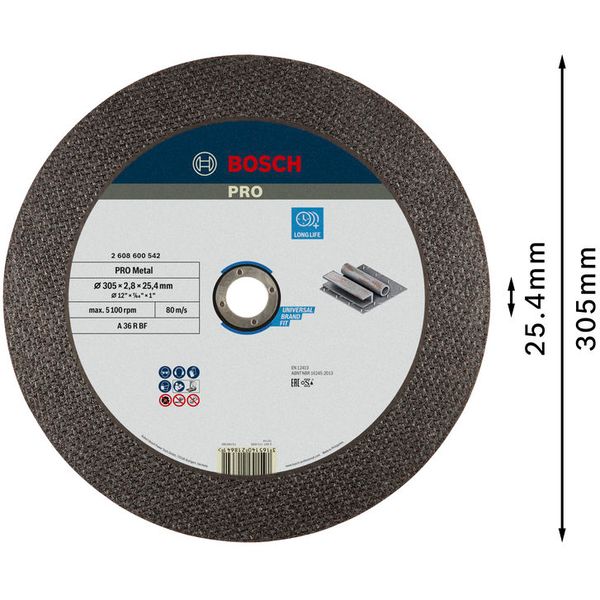 Expert for Metal straight cutting disc A 36 R BF, 300 mm, 25,40 mm, 2,8 mm image 3