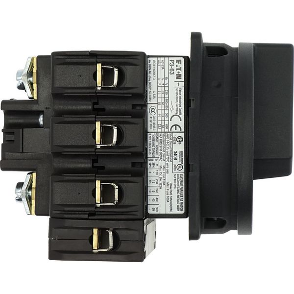 P3-63/EA/SVB-SW/N Main switch, P3, 63 A, flush mounting, 3 pole + N, STOP function, With black rotary handle and locking ring, Lockable in the 0 (Off) position image 34