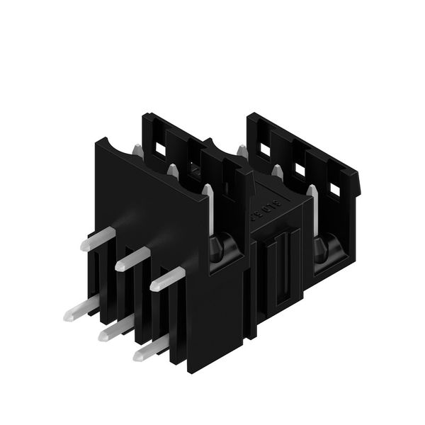 PCB plug-in connector, male header, open side, THT solder connection, 5.08 mm, Number of poles: 6, 90°, Solder pin length (l): 4.5 mm, tinned, black, Box image 2