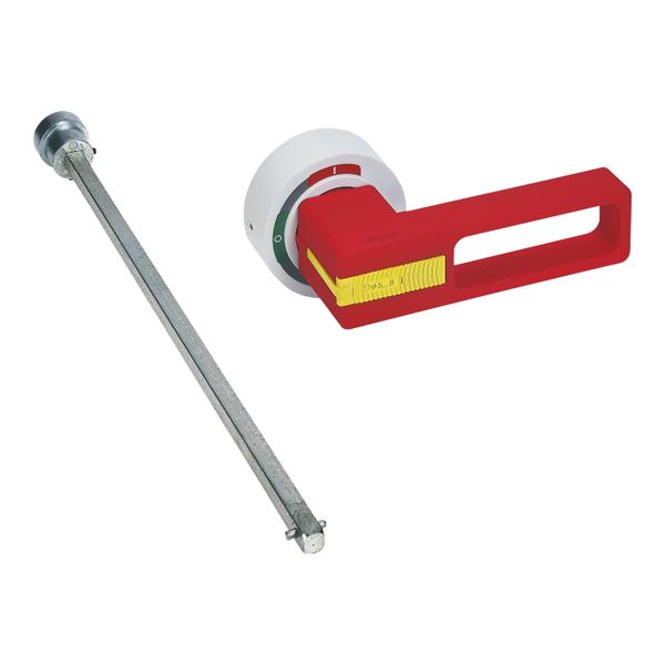 Emergency front remote rotary control (red/yellow) with available depth for DSX for installation on plate image 1