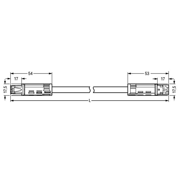 pre-assembled interconnecting cable Eca Socket/plug black image 3