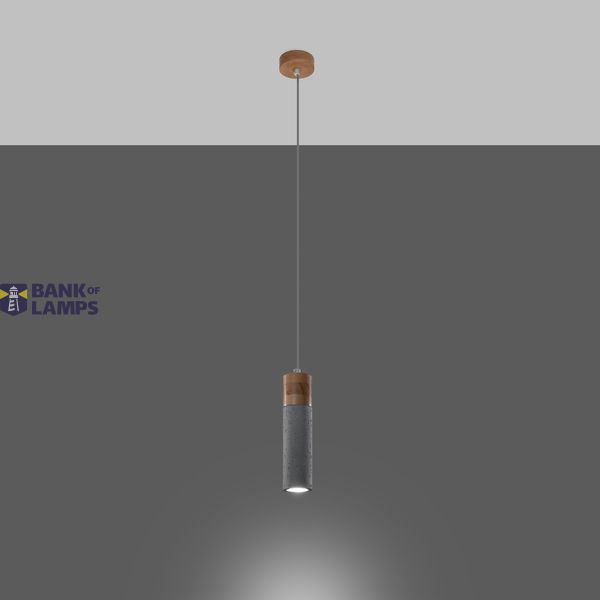 HANGING LAMP ZANE 1 GREY GU10 1X40W IP20 image 6