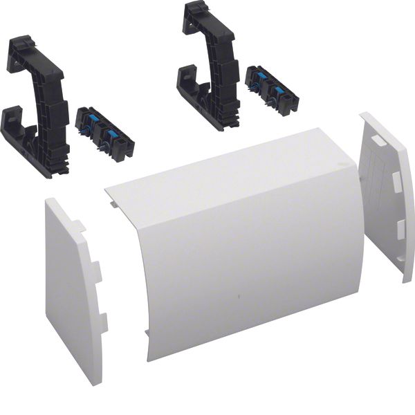 cable cover, 1-section, box fixation, Hx W x D176 x 300 x 135mm, RAL90 image 1