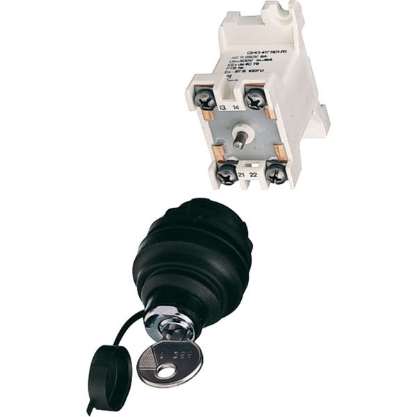 T0-1-8214/I1 Changeoverswitches, T0, 20 A, surface mounting, 1 contact unit(s), Contacts: 2, 45 °, momentary, With 0 (Off) position, with spring-return from both d image 628