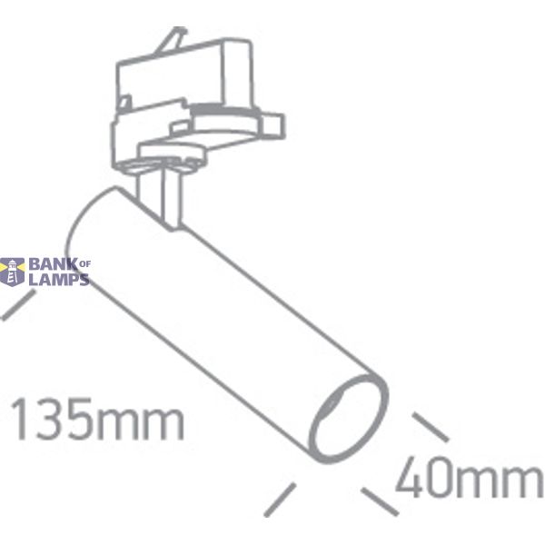 WHITE COB 8W WW TRACK SPOT 230V DARK LIGHT DIMMABLE image 3