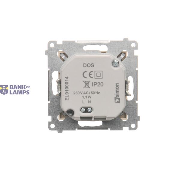Double intermediate switch with indicator LED light, 10AX, champagne matt image 1