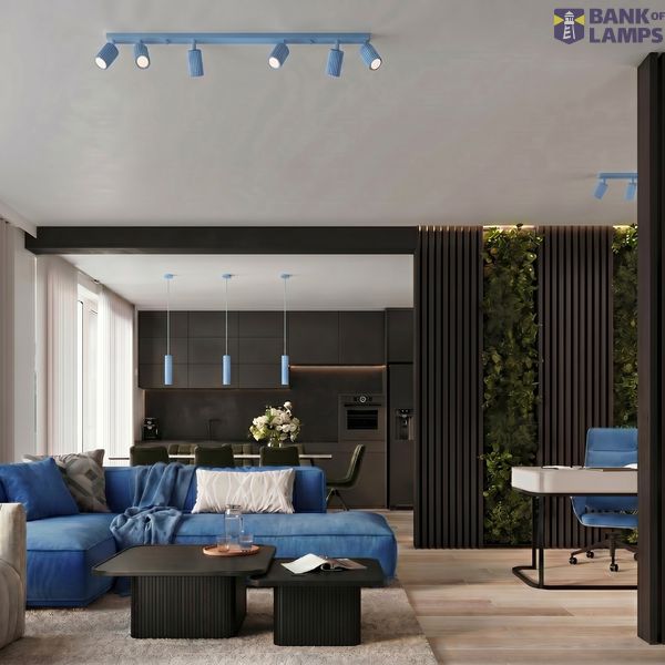 Ceiling lamp KARBON 4L azure image 10