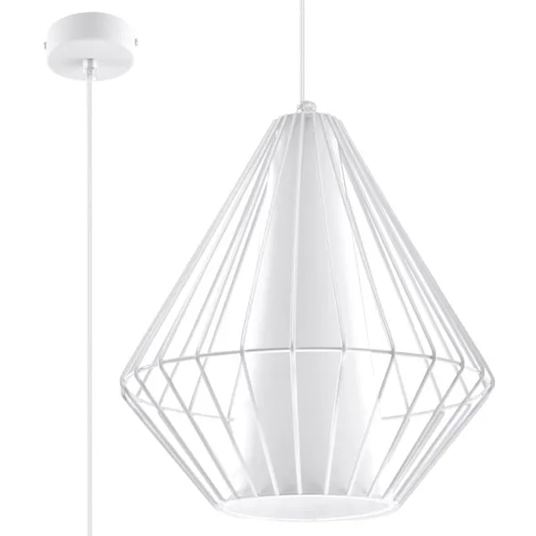 DEMI HANGING LAMP WHITE E27 1X60W IP20 image 1