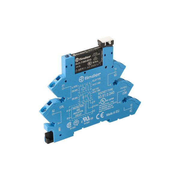 Rel. interface EMR screwless 6,2mm.1CO 6A/230...240VUC, AgNi (38.61.0.240.0060) image 5