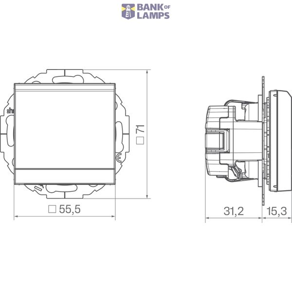 SCHUKO wall socket, locking device, variable 45°, A.x/C.x matte white image 3