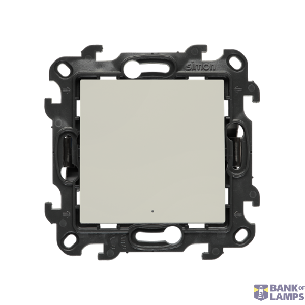 SOON ON SALE, Single contact pushbutton with LED illumination, (module), Simon 24, IP20/IP44, 10AX, 10A, cashmere image 1