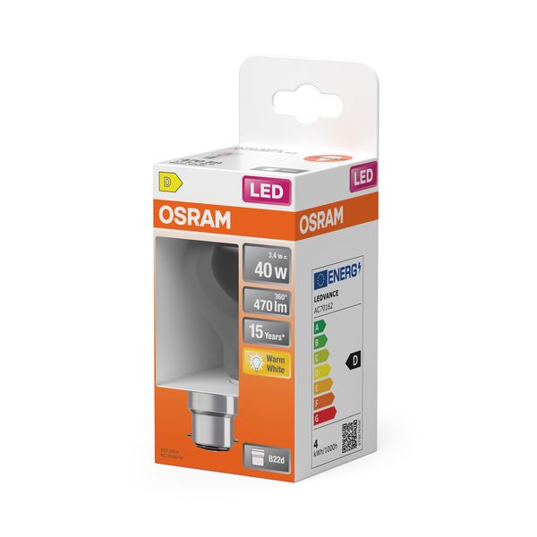 LEDSCLA40 3,4W/827 230V FIL B22DFS1OSRAM image 2