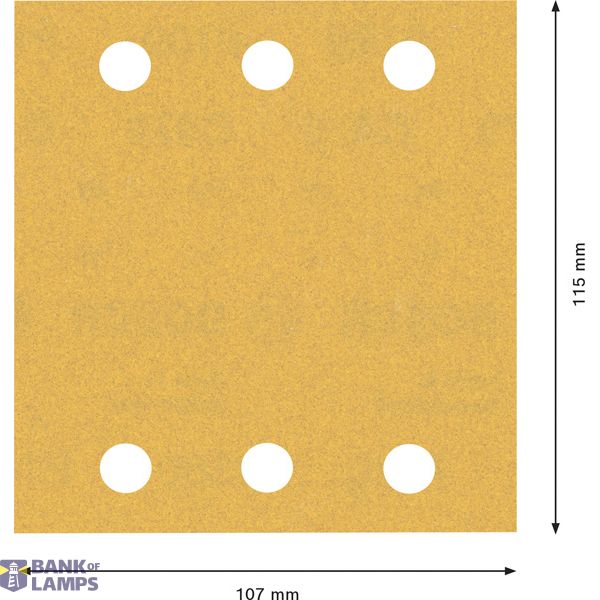 EXPERT C47 Sandpaper with 6 holes for Orbital Sanders 115 x 17 mm, G 18 1-pc image 1