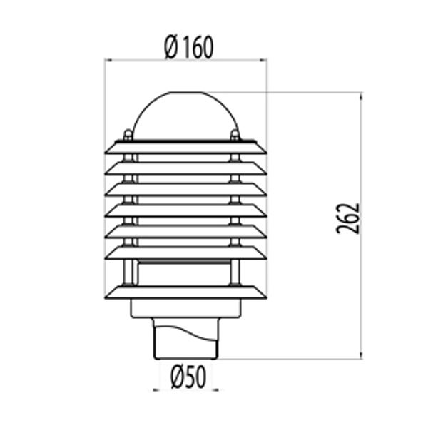 Outdoor luminaire AVGP05 60W E27 WH image 2