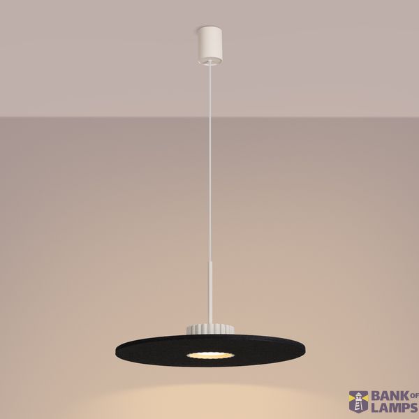 Pendant lamp OVO 1 beige/black felt Gx53 image 1