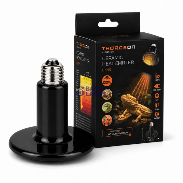 Ceramic Heat Emitter 100W E27, Diameter 85mm image 1