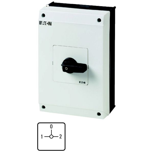 T5B-4-8294/I4 Changeoverswitches, T5B, 63 A, surface mounting, 4 contact unit(s), Contacts: 8, 90 °, maintained, With 0 (Off) position, 1-0-2, Design number 8294 image 1