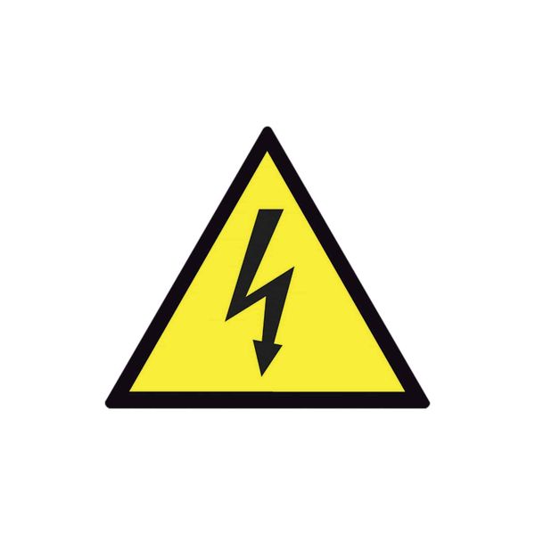 Polycarbonate label, l=136mm, with high voltage symbol image 1