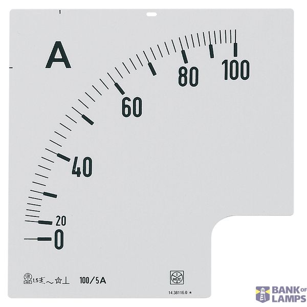 Interchangeable scale for ammeters RQ96E (by CT) - In: 150/5A image 1