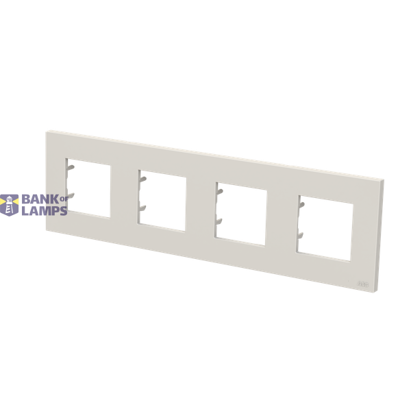 Frame 4-gang / 2+2+2+2-modules - ABB logo - Basic - Dune image 2