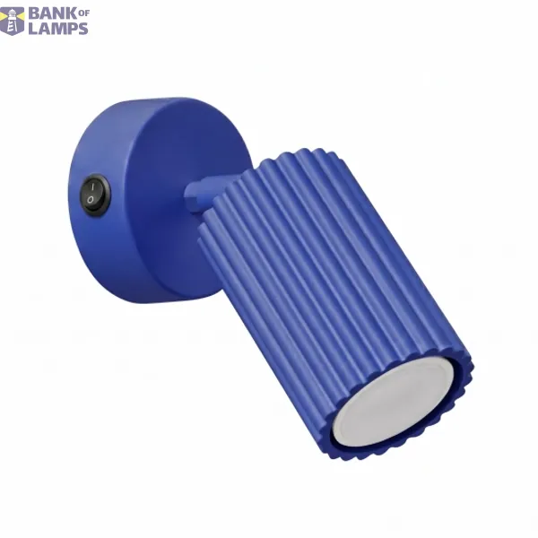 Wall lamp KARBON ultramarine with a switch image 1