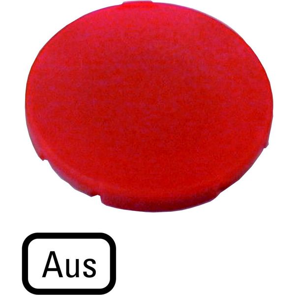 M22-XD-R-D5 Button plate, flat red, OFF image 4