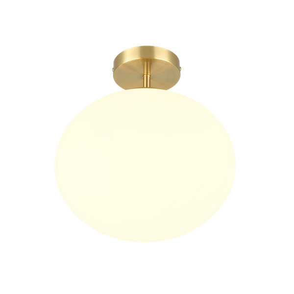 Fomento ceiling lamp E27 matt brass/white image 1