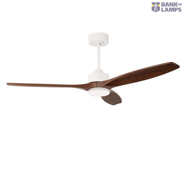 Fan Stem Evo ø1220mm White with Dark Wood Blades Madera Oscura LED 2875 SW 3000-4000-5000K ON-OFF image 1
